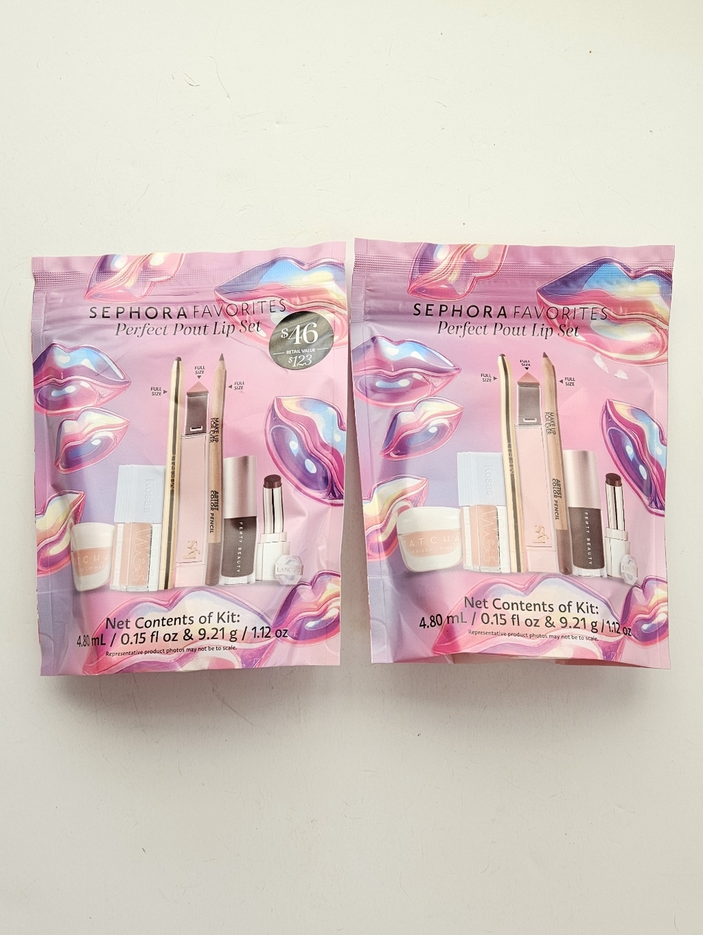 NWT14 Sephora Favorites Lipstick Set Perfect Pout Lip Balm Gloss Liner Fenty Lip